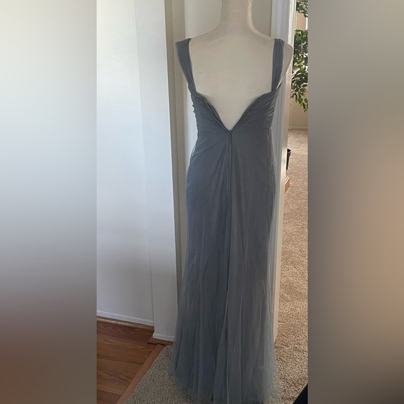 Jenny Yoo Pleated Bust Mesh Overlay Maxi Gown Bridesmaid Prom  Formal Size 2 - Picture 10 of 10